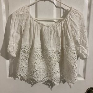 White off the shoulder blouse